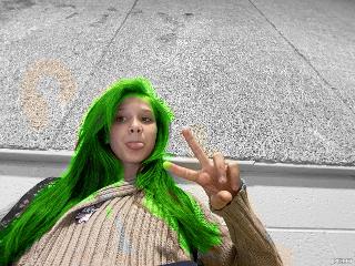 how i look with green hair?