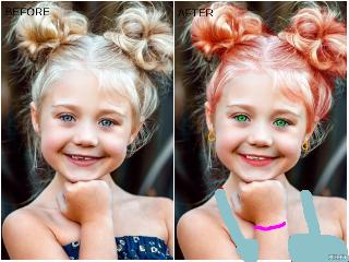 Everleigh rose before and after