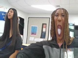 She's looking out for danger