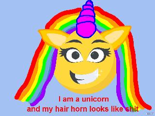 I am a unicorn and my horn looks like shit!