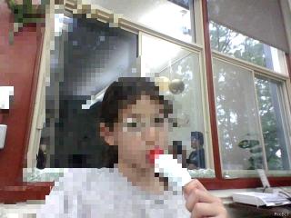 Eating a popcicle Eating a popcicle