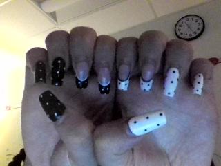 my nails are growing out:(