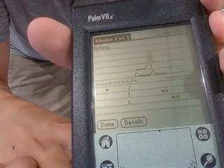 A guy fishing on my PalmPilot