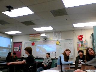 In Science class. Watching Planet Earth.