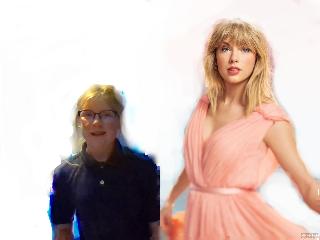 Me meeting celebrities series: post 1

I "met" Taylor Swift. She is SO pretty.  Please vote who I should meet next.