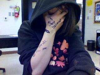 also love writing on my hands its fun