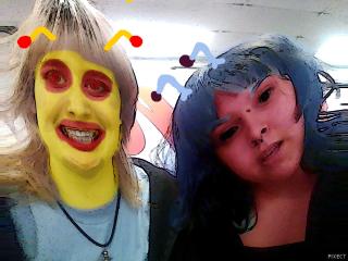 Khloe (yellow thing) and Cecilia (red goober) signing off Khloe (yellow thing) and Cecilia (red goober) signing off