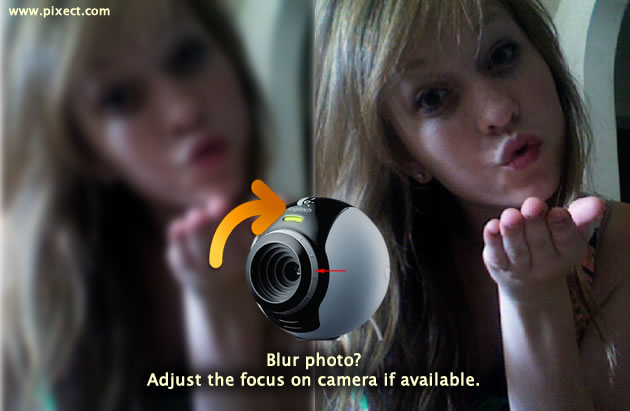 adjust focus on web camera